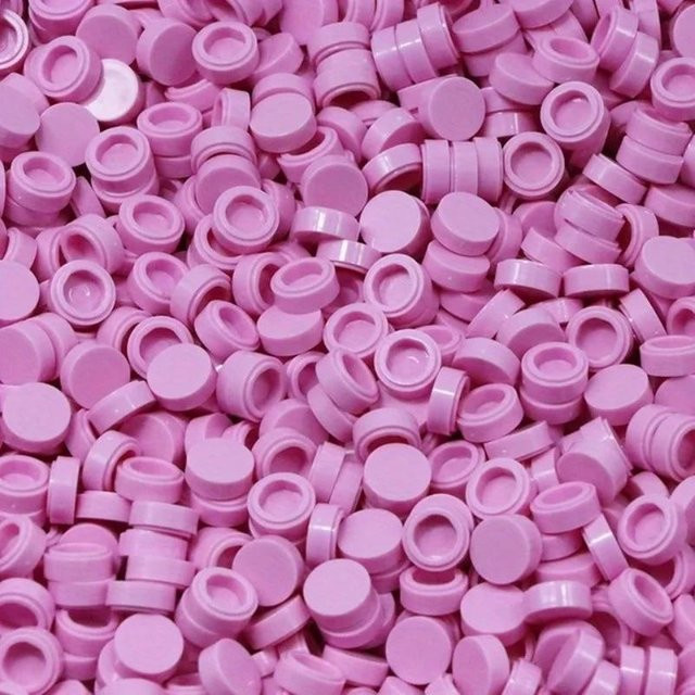 Yiran toy Fliese 1x1 Rund, Baustein, rosa, 200-teiliges Set, ab 6 Jahren - Bild 1