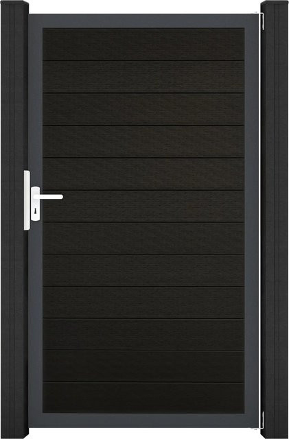 GroJa Solid Steckzauntor Bi-Color Schwarz Rahmen DB703, Breite: 100 cm, Höhe: 180 cm - Bild 1