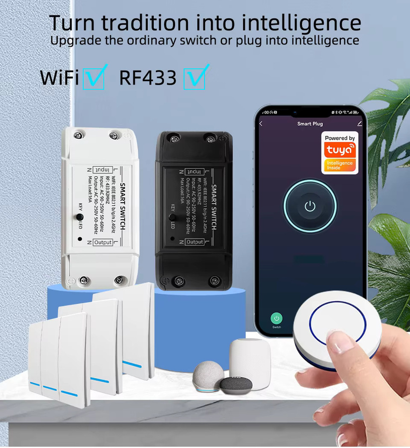 Tuya Smart WLAN Switch mit Zeitschaltuhr und Fernbedienung, weiß, kompatibel mit Smart Life App, Amazon Alexa und Google Assistant - Bild 2