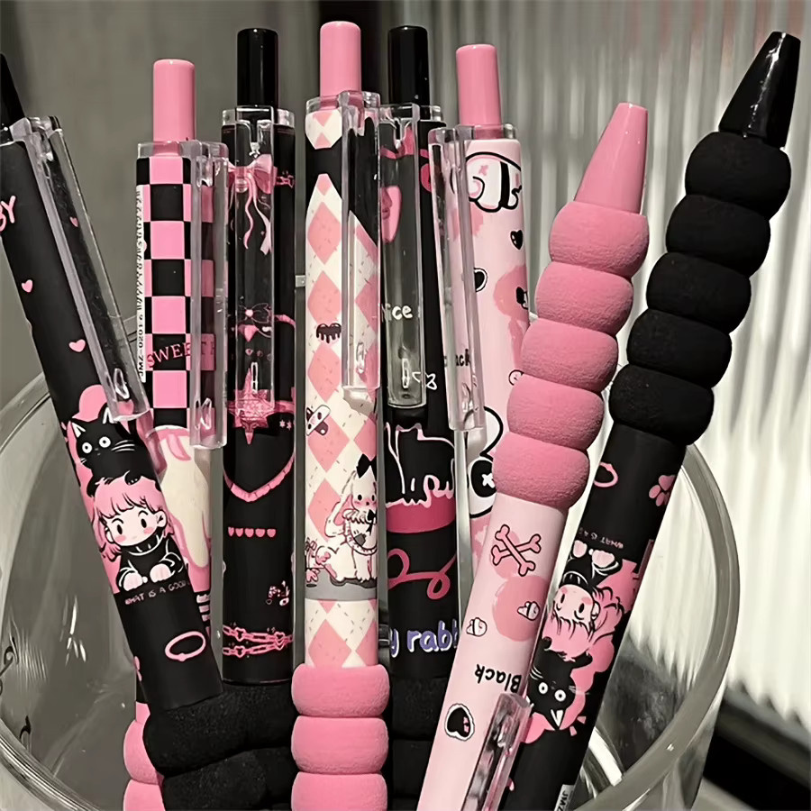 6-teiliges Neutralstift-Set in Gelb mit schnell trocknender Tinte und weicher Spitze für tägliches Schreiben - Bild 2