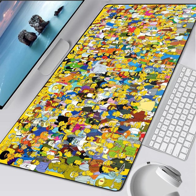 Die Simpsons Gaming Mauspad XXL aus Gummi in Multicolour, B/T/H: 60 x 30 x 0,2 cm - Bild 1