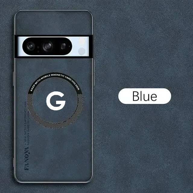 Magnetische Schutzhülle aus weichem PU-Leder für Google Pixel 10, 9 Pro XL, 8 Pro, 7 und weitere Modelle, stoßfest und ultradünn, verfügbar in Rot und Blau - Bild 1