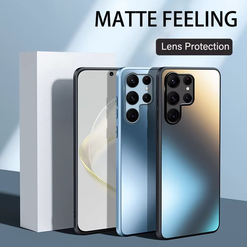 Luxuriöse Glitzer Silikon Schutzhülle mit Hartschale für Samsung S26 S25 S24 S23 S22 Ultra Plus in Schwarz mit mattem Frosted-Effekt - Bild 3