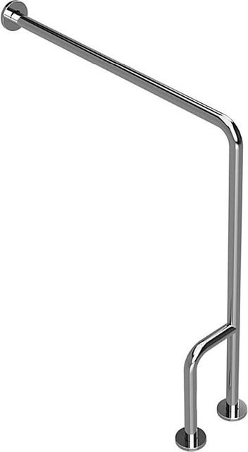 Brillantbad BELP Stützgriff Links Edelstahl poliert in Silber, B/T/H: 23,0 x 86,6 x 84,0 cm, 120 kg Traglast für Bad & WC - Bild 1