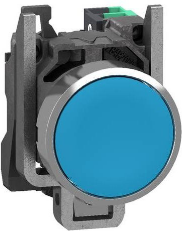 Schneider Electric Harmony XB4 Drucktaster XB4BA615, Metall, Blau, unbeschriftet, tastend, 22mm - Bild 1