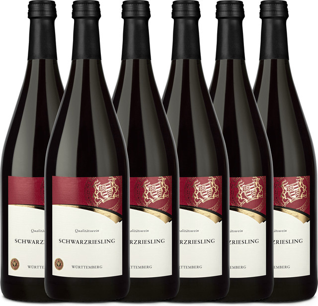 Württemberger Schwarzriesling Qualitätswein lieblich Rotwein 6 x 1,0 l - Bild 1