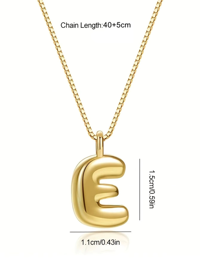 MECYLIFE Halskette, 3D Bubble-Buchstaben Charm, Gold, Damen - Bild 2
