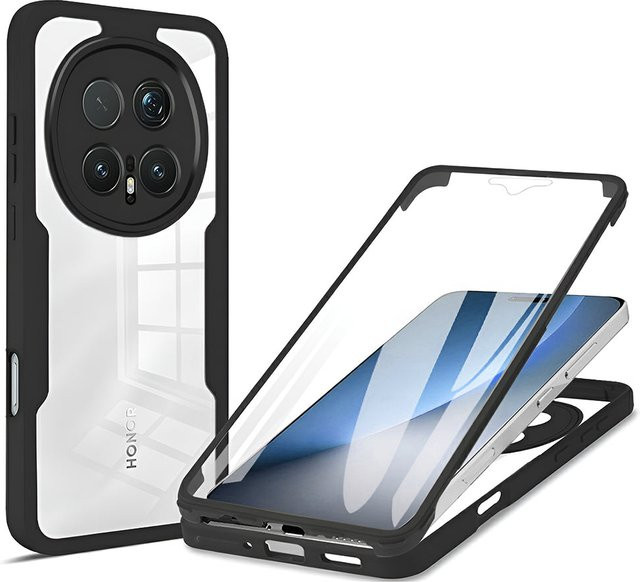 Techsuit ColorVerse 360 Schutzhülle für Honor Magic8 Pro in Schwarz und Transparent - Bild 1