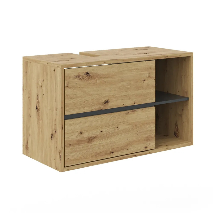 Vicco Waschbeckenunterschrank Viola Eiche hängend B/T/H: 100 x 60 x 45,5 cm - Bild 3