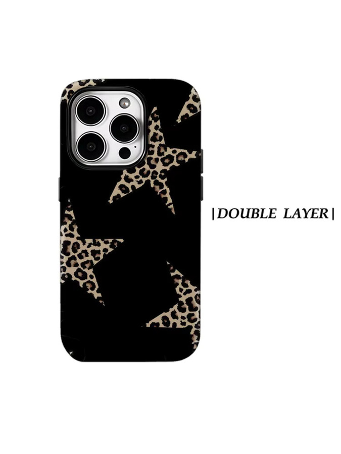Leopard Star Magnetische Handyhülle Must für iPhone 17 16 15 14 13 Pro Max Plus, robuste Doppel-Schicht-Hülle, Schwarz - Bild 6