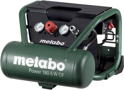 Metabo Druckluft-Kompressor Power 180-5 W OF in Grün mit 5 l Kesselinhalt und 8 bar Druck - Bild 1