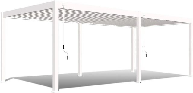 Weide Deluxe Aluminium Pavillon mit Lamellendach in Weiß, freistehend, B/T/H: 720 x 360 x 255 cm - Bild 1
