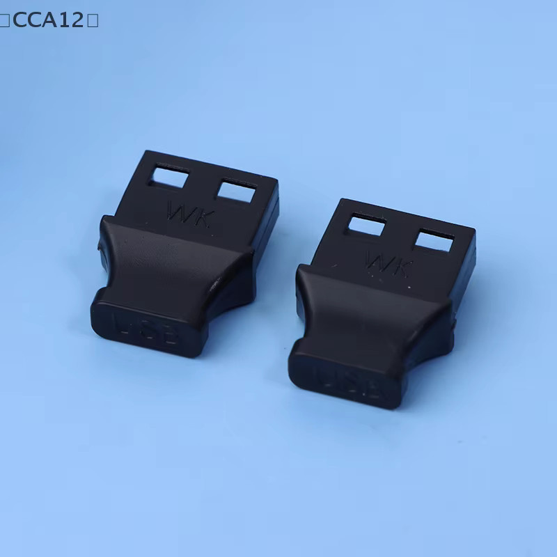 HUXUAN USB-A Staubschutzstecker mit Griff und Abdeckung in Schwarz, 5/10 Stück Set für Laptop und Computer - Bild 3