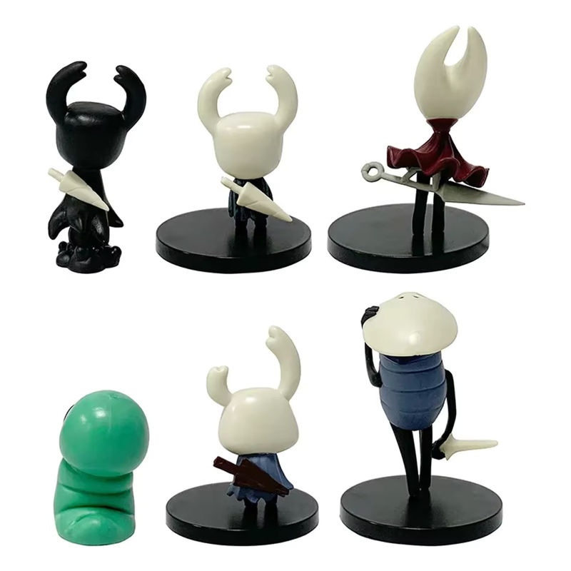 Bandai 6er-Set Hollow Knight Figuren aus Kunststoff, mehrfarbig, dekorative Modellfiguren - Bild 4