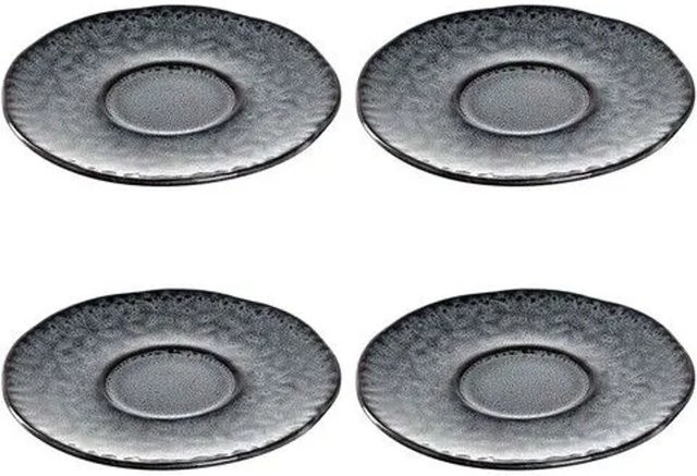 Leonardo Matera Espressountertassen 4er Set Anthrazit Durchmesser: 11 cm - Bild 1
