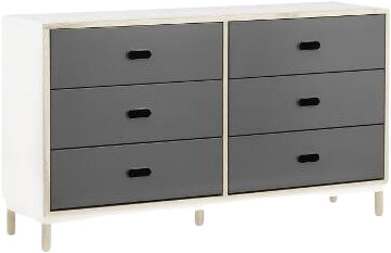 Normann Copenhagen Kabino Kommode Breit in Weiß oder Grau aus Eschenholz und MDF mit Aluminium-Details im skandinavischen Design - Bild 1