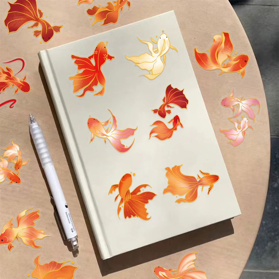Koi Xianrui Dekorative Aufkleber Set aus transparentem PET für DIY Laptop Wasser Tasse und Taschen, Mehrfarbig - Bild 3