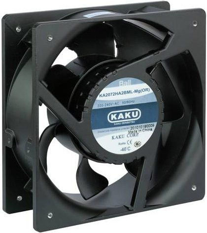 Kaku Axiallüfter KA2072HA2BML-Mg(OR) 230 V/AC, Schwarz, B/T/H: 20,8 x 20,8 x 7,2 cm - Bild 1
