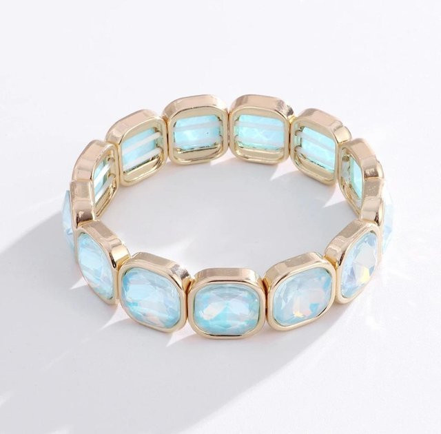 shhaya Armband, Kristallperlen, Glas, blau, Damen - Bild 1