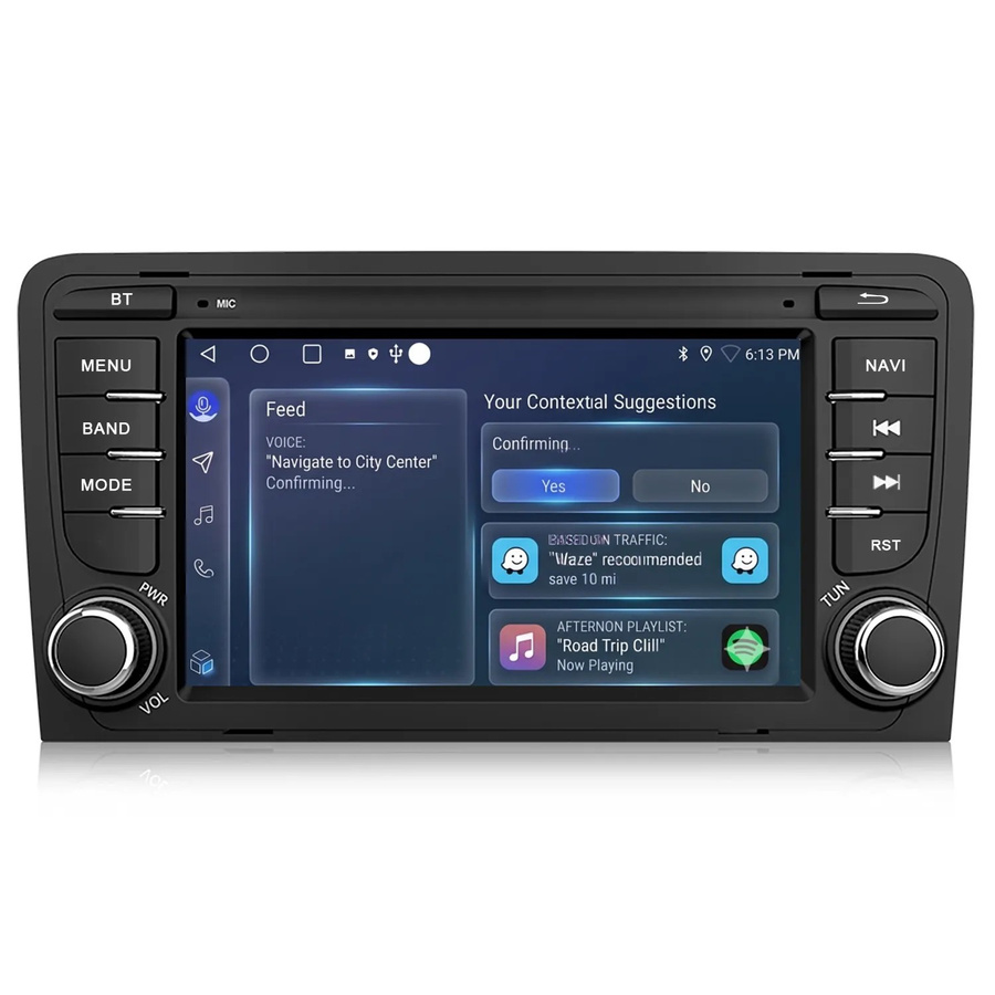 Junsun Autoradio für Audi A3 2003 bis 2012 mit 7 Zoll Display, 128 GB Speicher, Bluetooth und GPS in Schwarz - Bild 2