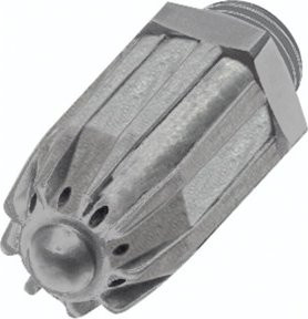 Riegler Lärmarme Runddüse aus Zink-Druckguss in Silber, M12x1,25, Düsen-Außendurchmesser: 17 mm - Bild 1