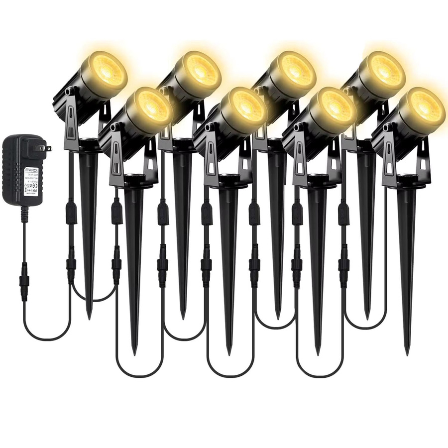 LED Außenstrahler für Garten und Landschaft IP65 Warmweiß Schwarz Metall Bodenstrahler 3000K B/T/H: 15,8 x 6,0 x 15,8 cm - Bild 7