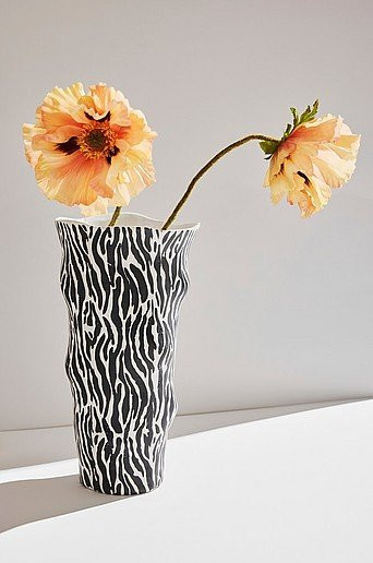 Zelda Vase aus Keramik in Schwarz und Weiß, modernes abstraktes Design für den Tisch - Bild 1