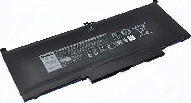 Dell Laptop-Batterie Lithium-Ionen 4 Zellen 60 Wh in Schwarz für Latitude 7280 und 7480 - Bild 1