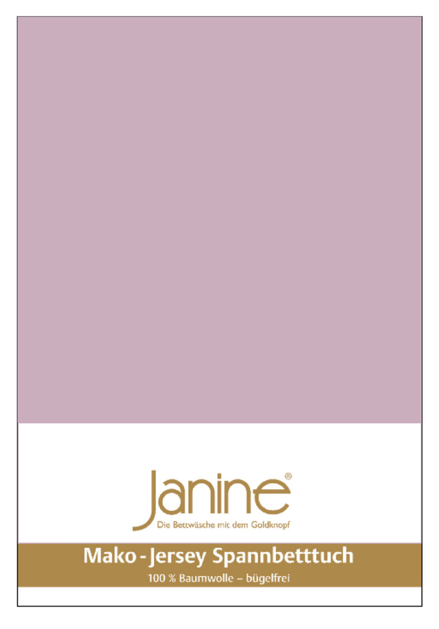 Janine Mako Jersey Spannbetttuch Bettlaken aus Baumwolle, Farbe: Altrose, B/T: 140 x 160 cm, L: 200 cm - Bild 1