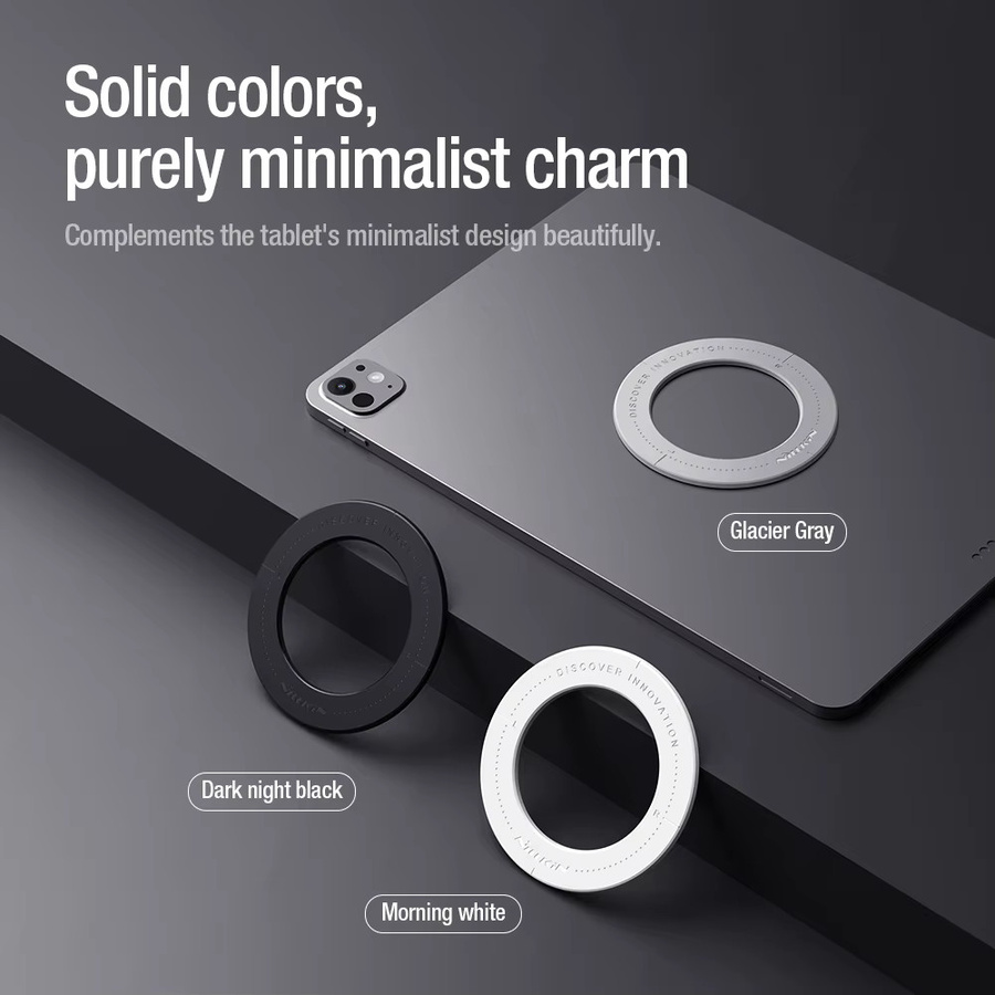 Nillkin MagSafe Metallring-Aufkleber-Set mit verstellbarem Multi-Winkel-Tablet-Ständer und magnetischem Halter für iPad-Zubehör in Schwarz oder Weiß - Bild 2