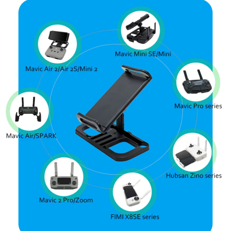 DJI Tablet-Halterungsclip in Schwarz, verstellbarer Verlängerungsständer für Mavic 2, Mavic Pro, Air 2, Mavic 2S und Mavic MINI Fernbedienungen - Bild 2