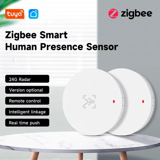 Tuya Smart Life ZigBee Millimeterwellen-Präsenzsensor 24 GHz Radar-Bewegungsmelder in Weiß - Bild 1