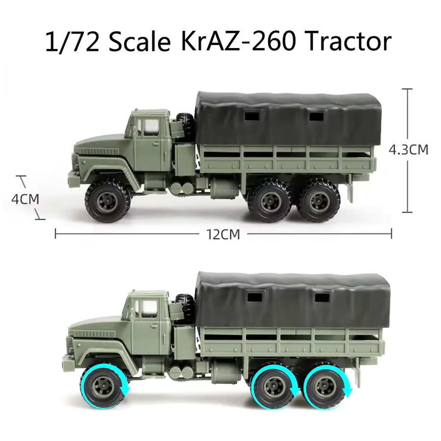 GRAPMAN Ukraine KRAZ260 Traktor Militärfahrzeug Schwerlastwagen, 1:72, Bausatz - Bild 3