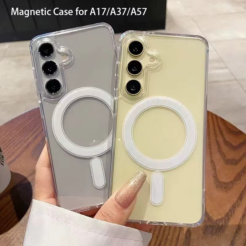 Magnetische Schutzhülle für Samsung Galaxy A17 A37 A57 mit MagSafe Funktion, stoßfeste transparente Acryl-Hülle - Bild 1