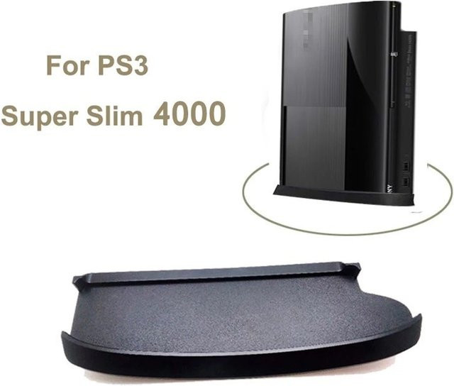 Sony PlayStation PS3 Slim und Super Slim 4000 vertikaler Standfuß aus Kunststoff in Schwarz - Bild 1