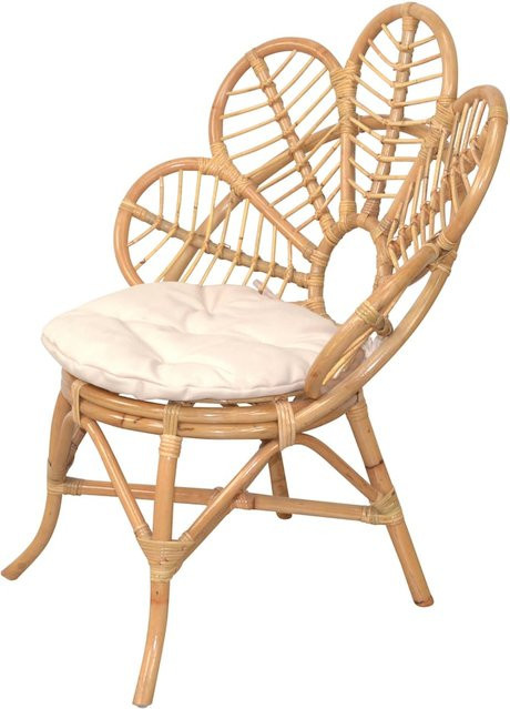 Möbel direkt online Rattansessel Sandra mit Kissen in Beige - Bild 1
