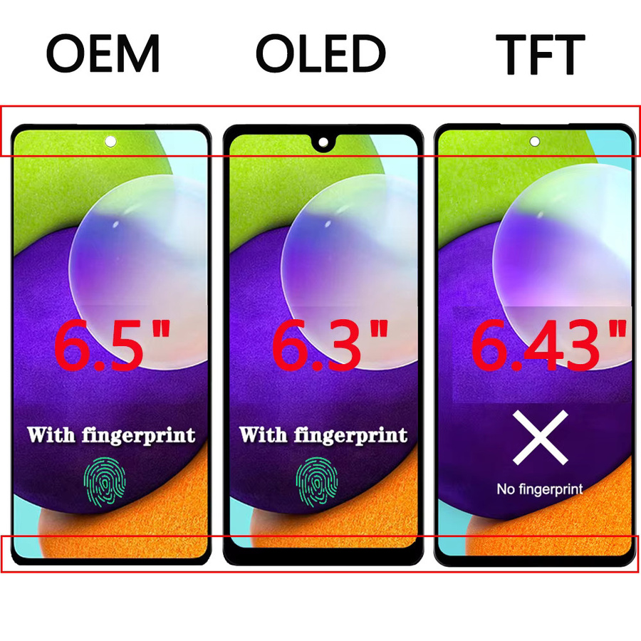 Samsung AMOLED Display Ersatz mit Touchscreen Digitizer für Galaxy A52 4G/5G und A52S 5G in Schwarz - Bild 2