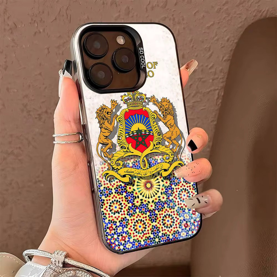 Maroc iPhone Schutzhülle mit Marokko-Flagge und matter Rückseite, Multicolor - Bild 2