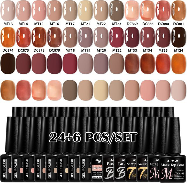 Mtssii Gel Nagellack Set, 30 Stück, HEMA TPO frei, Unisex - Bild 1