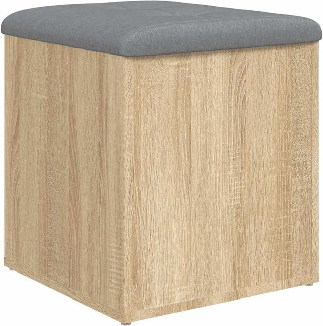 DELUKE Sitzbank JONA mit Stauraum in Sonoma-Eiche und grauem Stoff, B/T/H: 42 x 42 x 45 cm - Bild 1