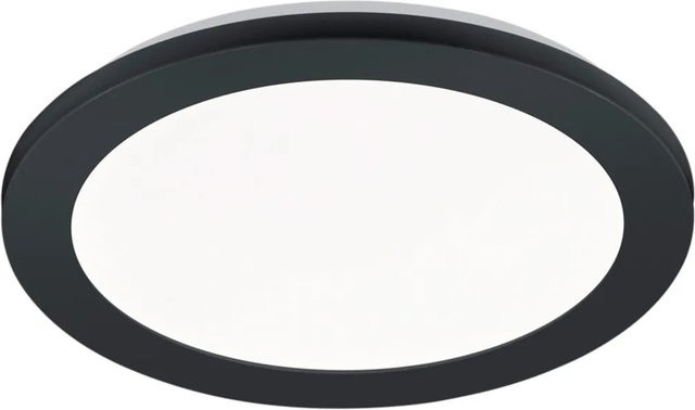 Reality LED Deckenleuchte Camillus Schwarz matt aus Kunststoff, B/T/H: 26 x 26 x 3 cm - Bild 1