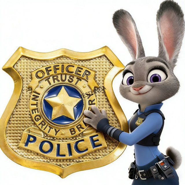 BEAST KINGDOM Brosche Judy Hopps, Metall, Gold, Unisex - Bild 1
