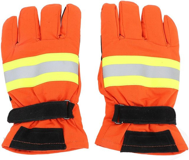Feuerwehr Handschuhe von TOMTOP JMS in Gelb und Orange, wasserdicht, flammhemmend und rutschfest aus Baumwolle - Bild 1