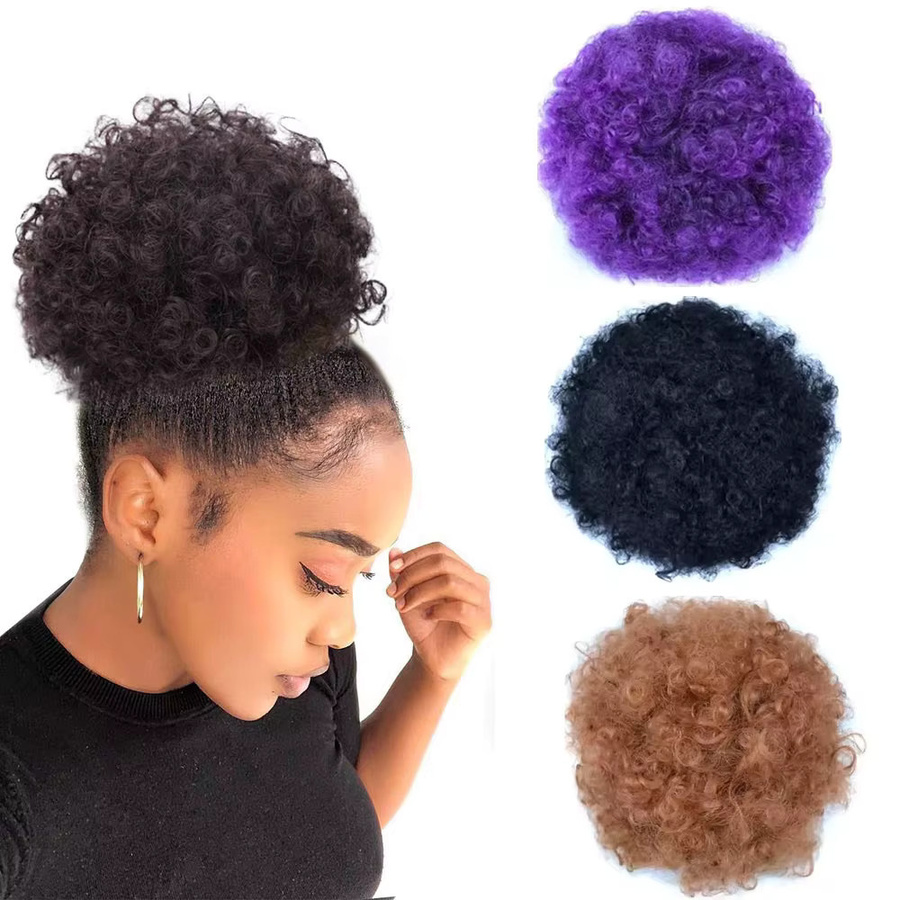 Jeedou Afro Puff Chignon Haarknoten, synthetische Haarverlängerung - Bild 4