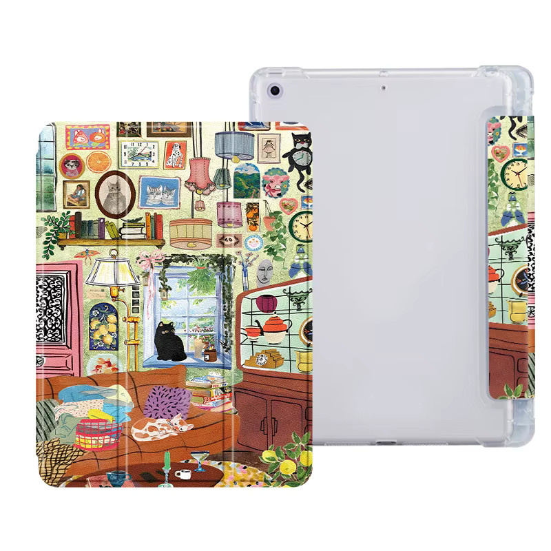 Apple iPad Hülle mit Ständer und Dreifachfaltung, Multicolor, inklusive Stift, passend für iPad Pro 12.9 2024, Pro 13 M3 M4 M2, iPad Air 6/5/4 und iPad Mini 7 - Bild 5