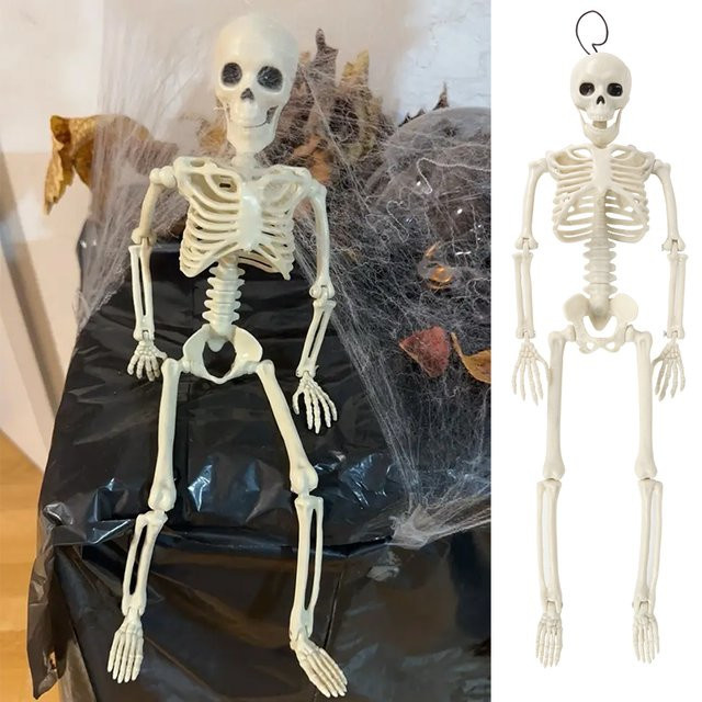 Joy-enlife Halloween Skelett Dekoration mit beweglichen Gelenken, weiß, Höhe: 40 cm - Bild 1