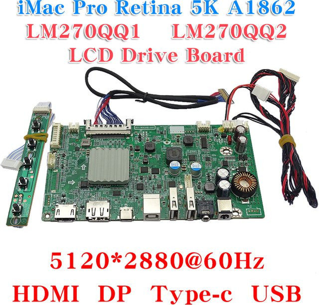 GIVIFENI Retina Control Motherboard für iMac A1419 A2115 5K LCD Bildschirm mit HDMI, DisplayPort und USB-C in Grün - Bild 1