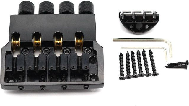 Elektrische Bassbrücke für Headless Bass mit Kugel Saitensattel von Binchi Outdoor Product in Schwarz - Bild 1