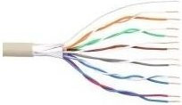 InLine Telefon-Kabel 12-adrig, 6x2x0,6mm, beige/multicolour, 100m Rolle (69977A) - Bild 1