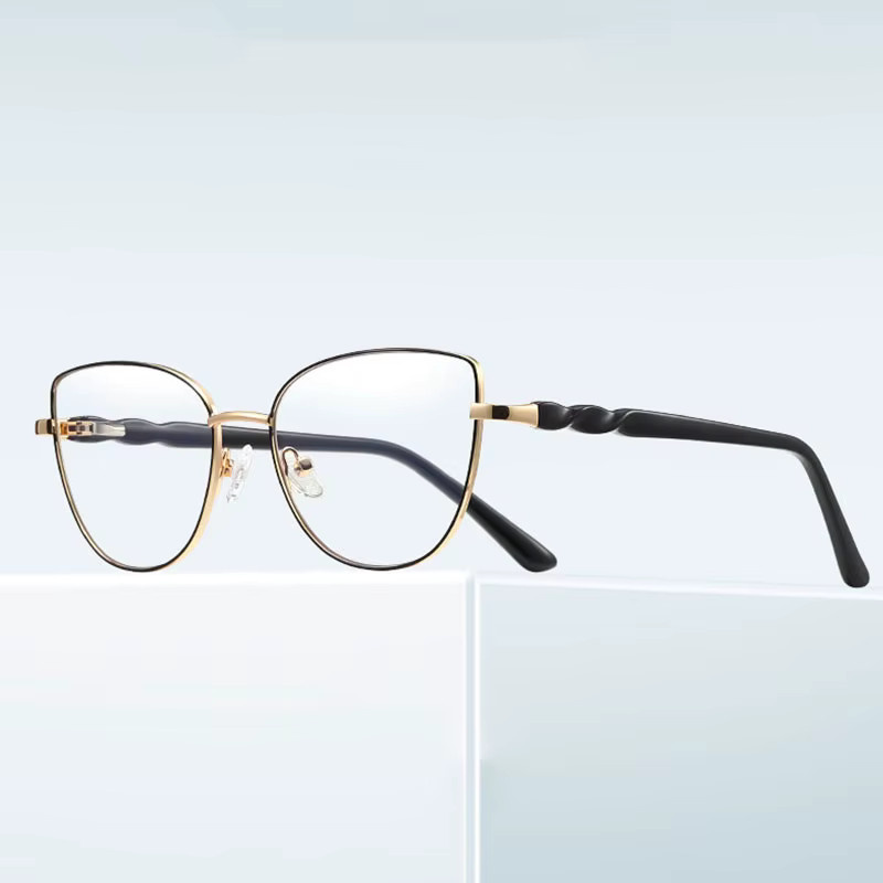 CCspace Korrektionsbrille Cat-Eye, Metall, Gold, Damen, Vollrand - Bild 2